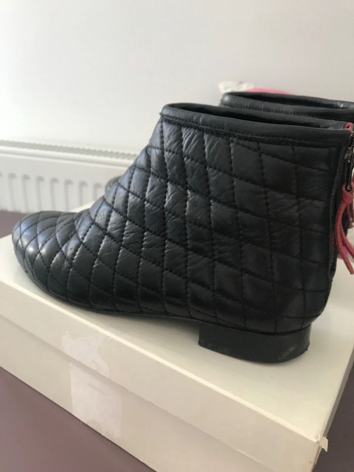 Bottines plates cuir matelassées Claudie Pierlot 38 - photo numéro 3