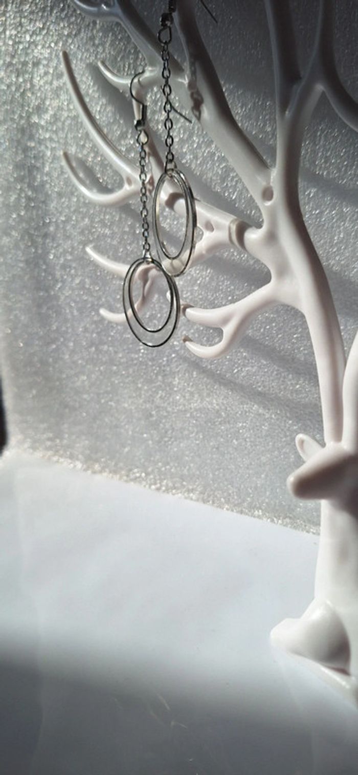 Boucles d'oreilles pendantes fait main - photo numéro 6