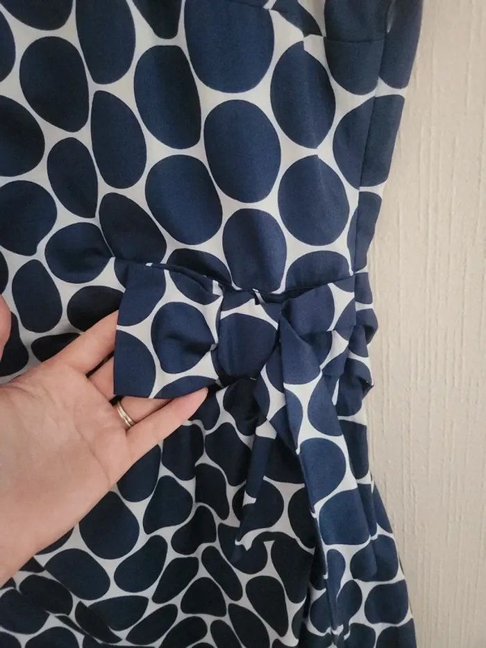 Robe droite Caroll bleu marine et blanc 42 - photo numéro 7