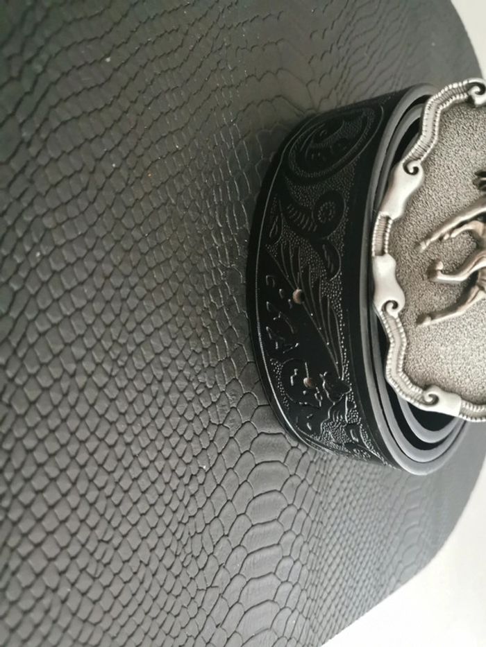 Ceinture de cowboy country cheval argenté - photo numéro 3