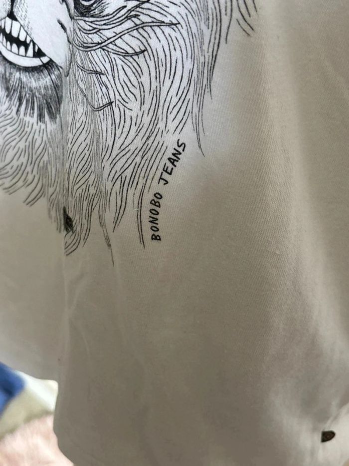 T shirt imprimer lion taille 40 marque bonobo - photo numéro 2