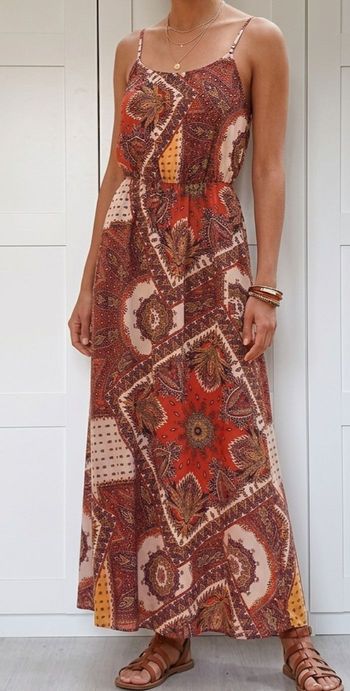 Robe longue à fines brides only taille 36.