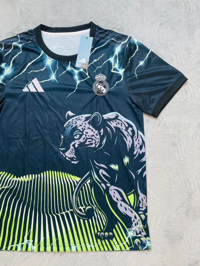 Maillot concept foot Réal Madrid noir panthère taille S - photo numéro 3
