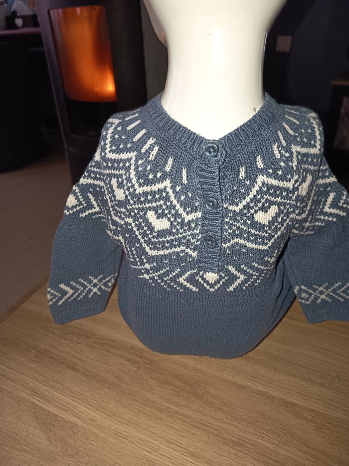 Robe pull blanc et bleu - photo numéro 3