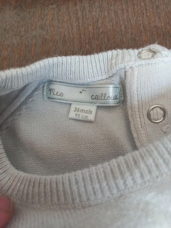 Joli pull ourson 3 ans mes petits cailloux - photo numéro 5