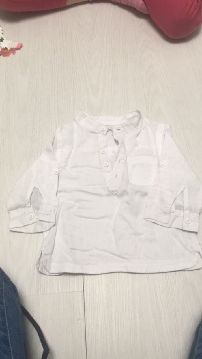 Chemise polo blanche 6 mois