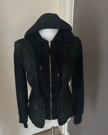 mariagrazia panizzi veste zippé noire, femme, taille 38