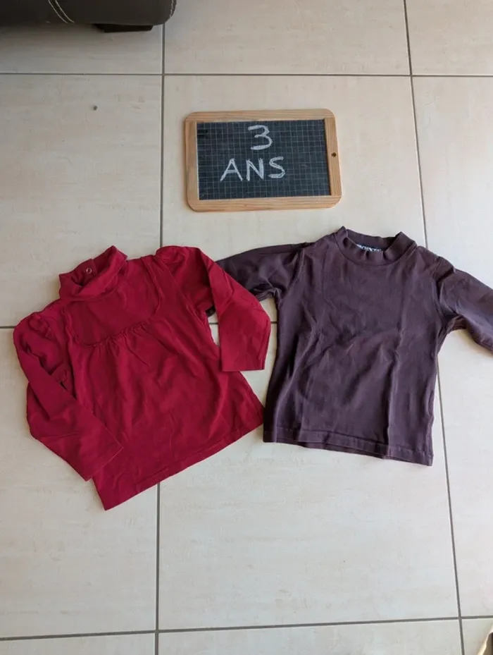 Lot de 2 tee-shirts à manches longues 3 ans orchestra