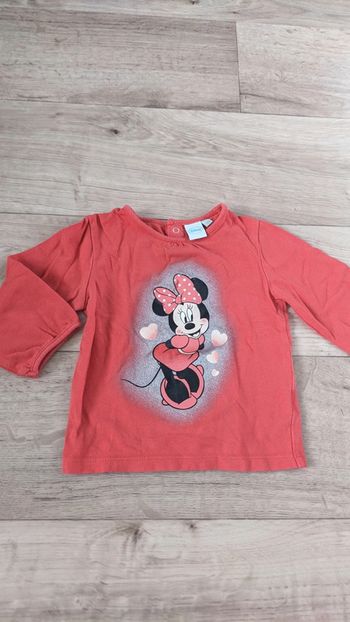 Tee-shirt manches longues Minnie Disney 12 Mois