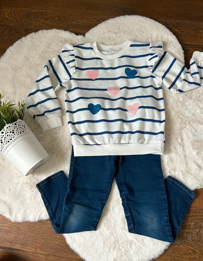 Lot jean + pull fille 🌸