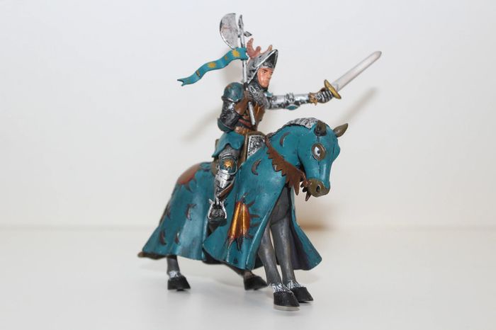 Figurine Chevalier + Cheval - Plastoy