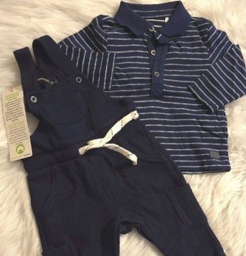 Neufs (non portés) 🤩😍🥰💙superbe ensemble salopette et polo 3 mois garçon 💙🥰😍