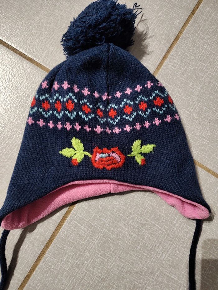 Bonnet péruvien à pompon T.47 cm - photo numéro 2