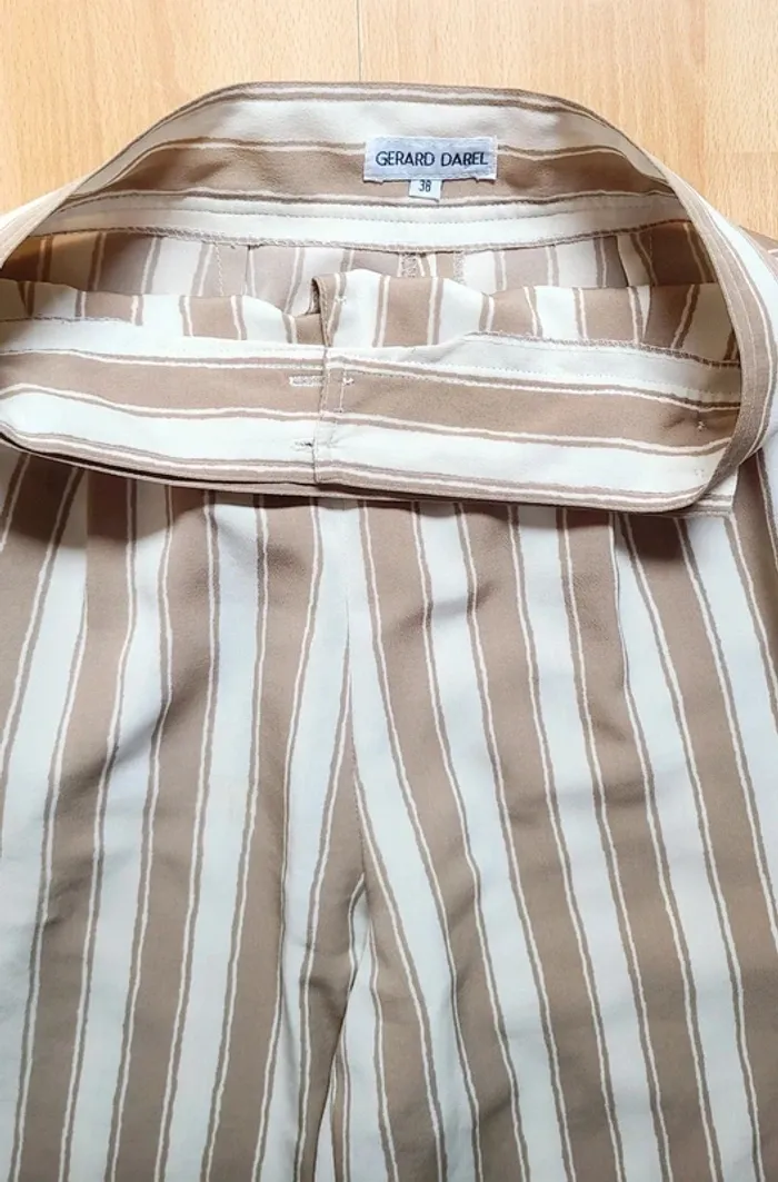 Pantalon fluide à rayures Gérard Darel taille 38 - photo numéro 2