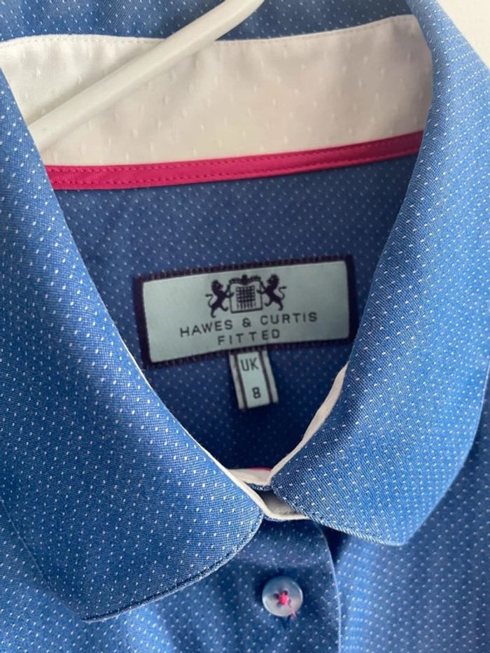 Chemise bleue à pois Hawes & Curtis - photo numéro 2