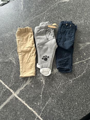 Lot de 3 pantalons bébé garçons 6 mois bon ou très bon état