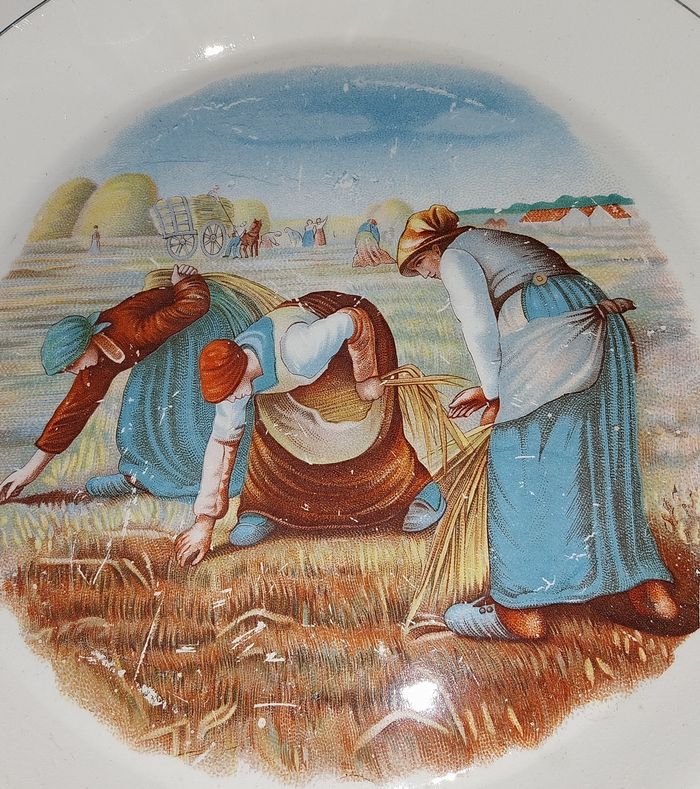 superbe plat creux Saint Amand dinoise France les semeuses de Millet - photo numéro 2