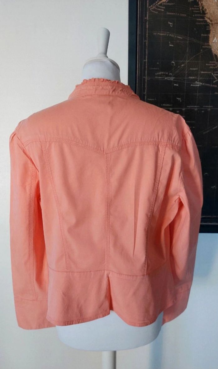 Veste en coton couleur corail Camaïeu taille M - photo numéro 4