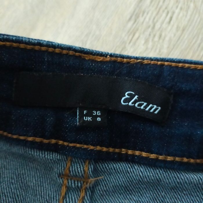 Jupe en jeans femme etam taille 36 bleu brut foncé - photo numéro 3
