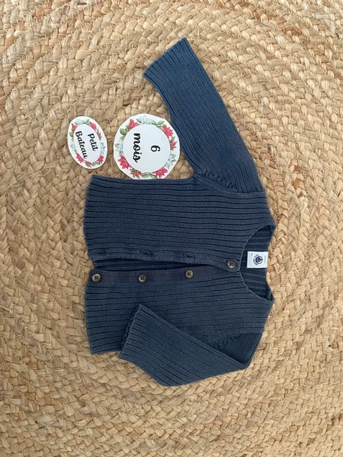 Gilet en tricot 6 mois Petit Bateau - photo numéro 2