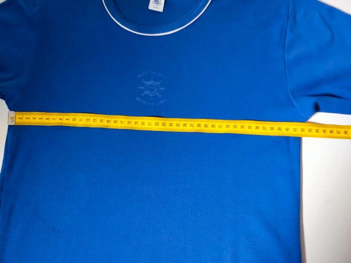 T-shirt bleu logo Petit Bateau – Taille 18 ans - photo numéro 7