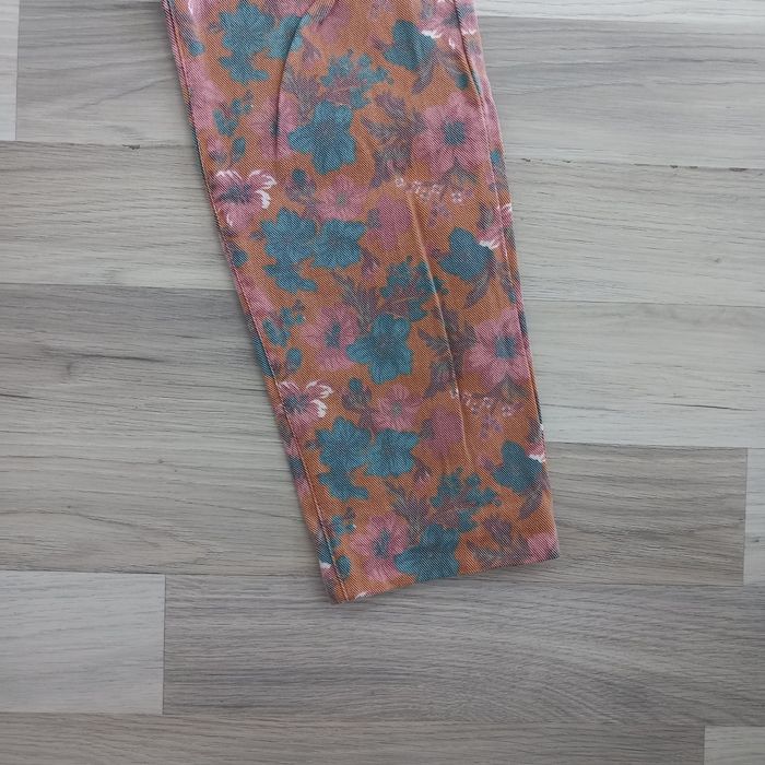 Jean femme beige imprimé à fleurs Safety jean taille 38 - photo numéro 5