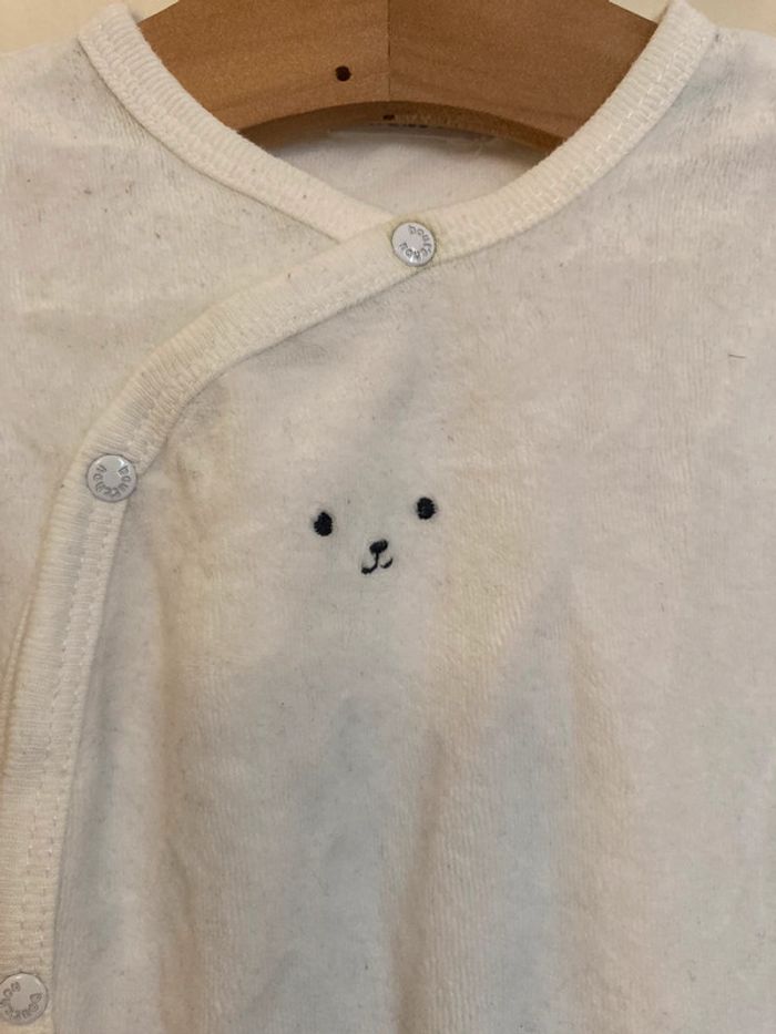 Pyjama Dors bien en velours Bout’Chou taille 3 mois - photo numéro 2