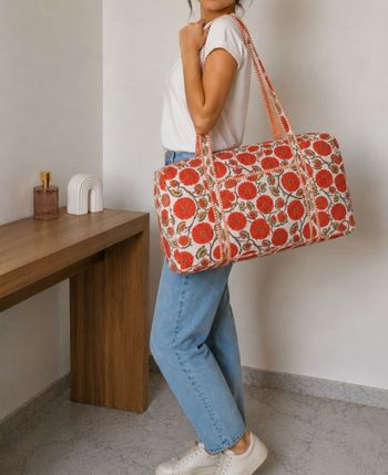 Superbe sac week-end/ voyage 100% coton