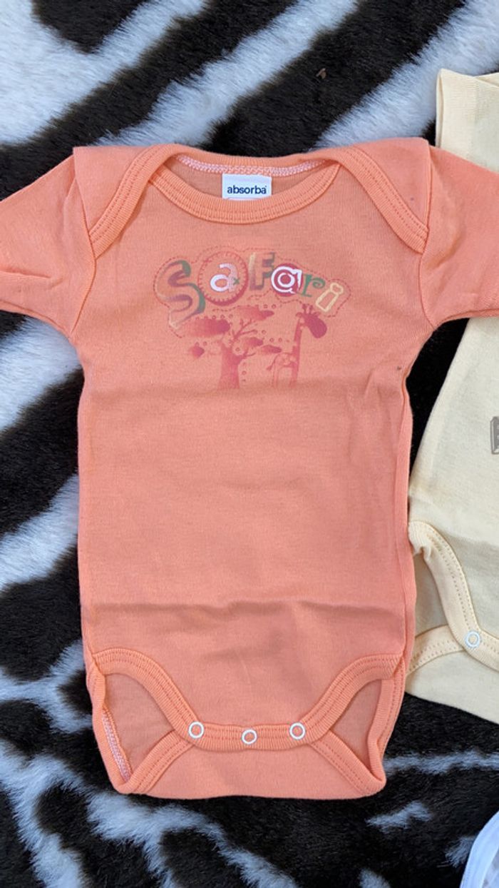 Lot de 3 bodies neufs absorba 3 mois (60) - photo numéro 3