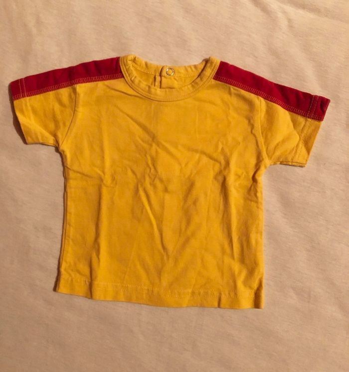 T shirt sucre d’orge rouge et jaune