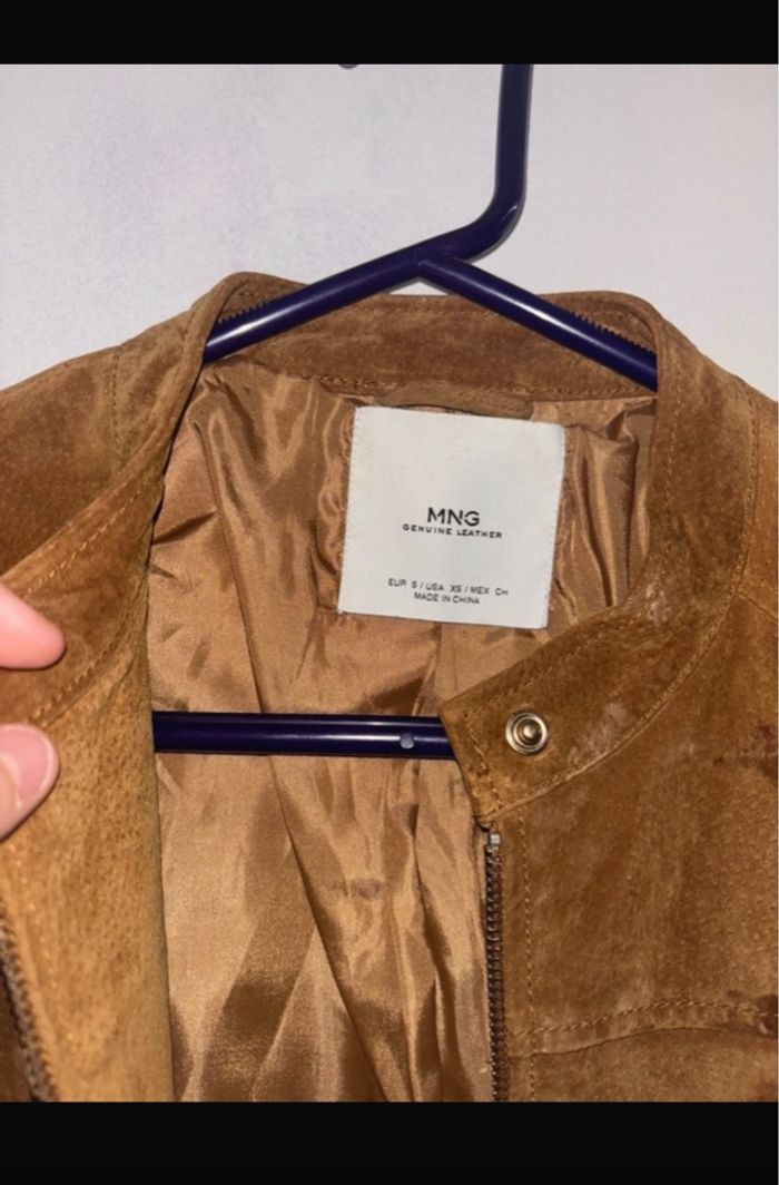 Veste mango en cuir de porc - photo numéro 2