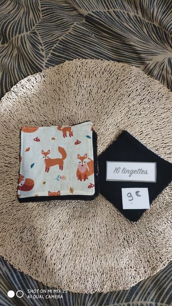 16 lingettes lavables neuf