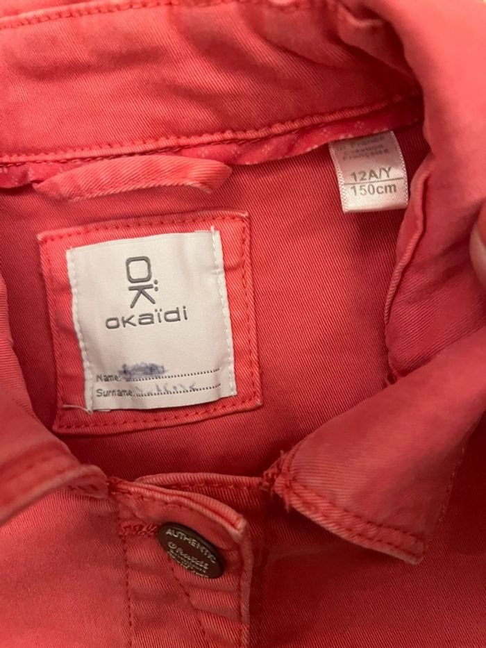 Veste jeans fuschia okaidi 12 ans très bon état - photo numéro 2
