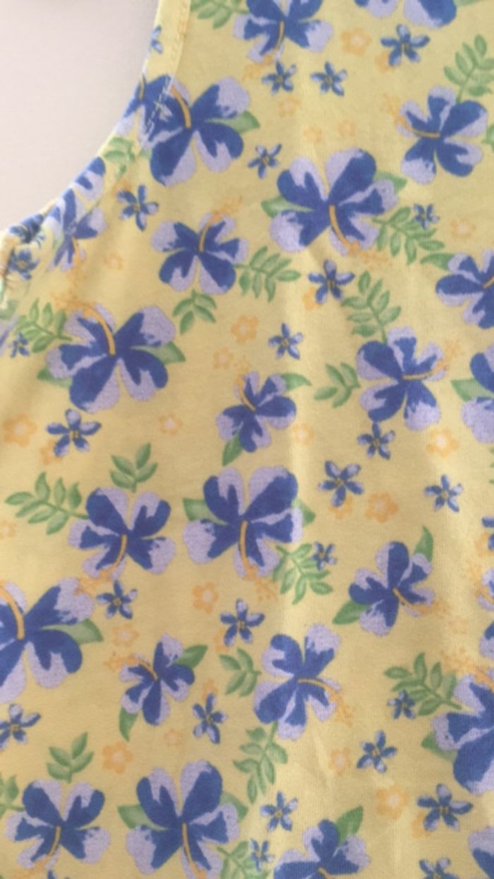 Débardeur jaune à fleurs - photo numéro 2