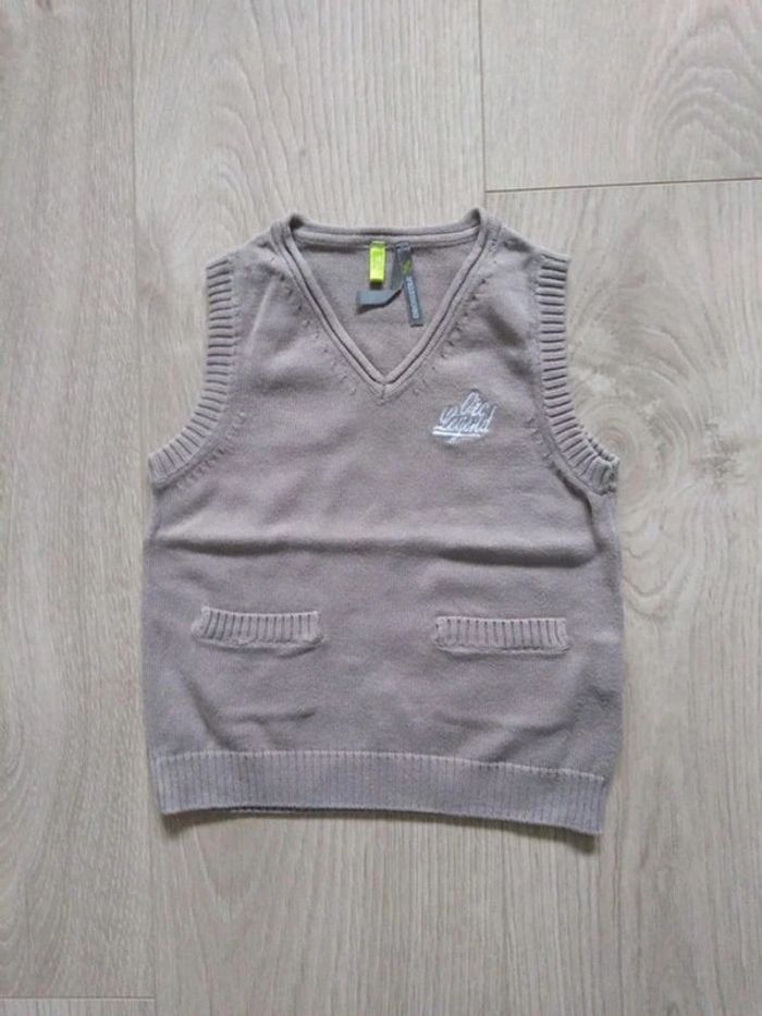 Pull débardeur tricot beige Orchestra 12 mois