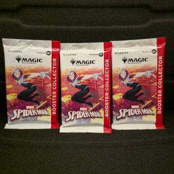 Lot de 3 Boosters Collector Spider-Man Magic The Gathering Français