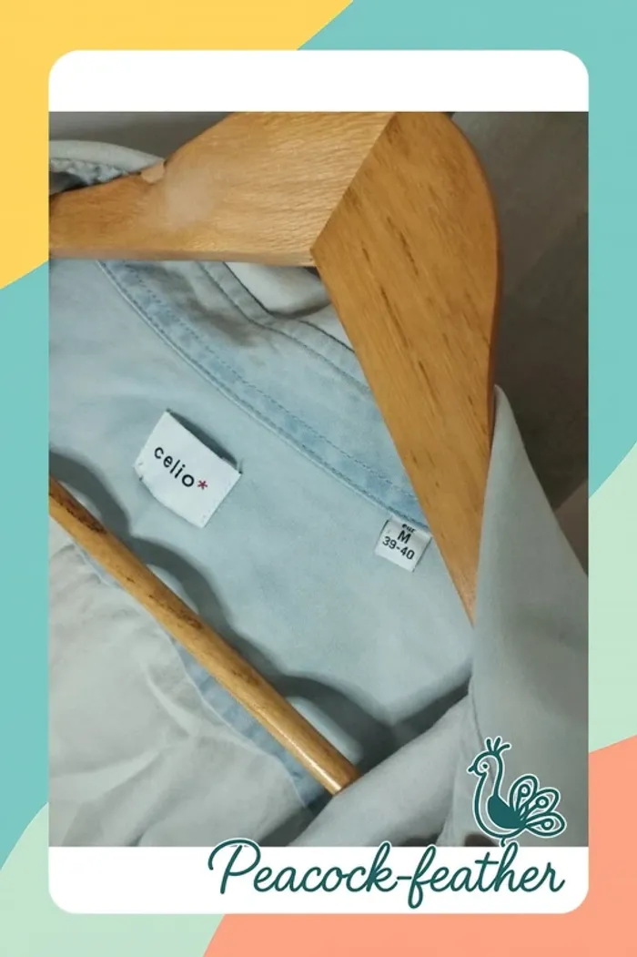 Chemise jean clair délavée M homme Celio - photo numéro 12