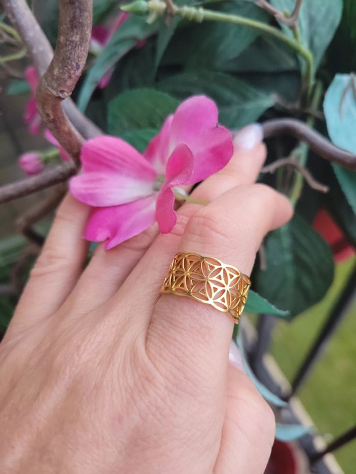 Bague ajustable fleur de lys