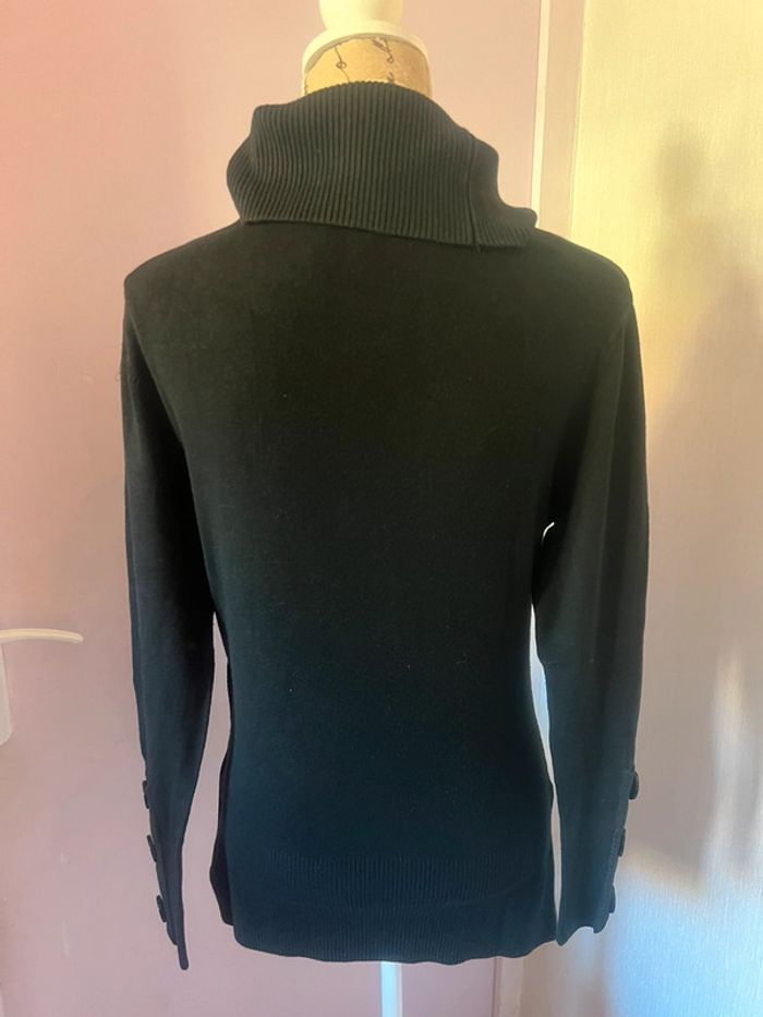 Pull col roulé femme noir taille M - photo numéro 2