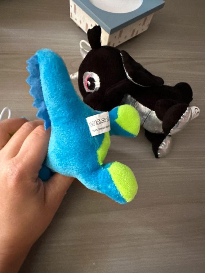 Lot 2 doudou peluche dragon - photo numéro 3