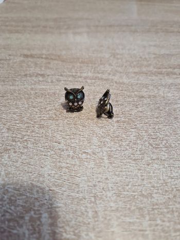 Boucles d'oreilles clips hiboux