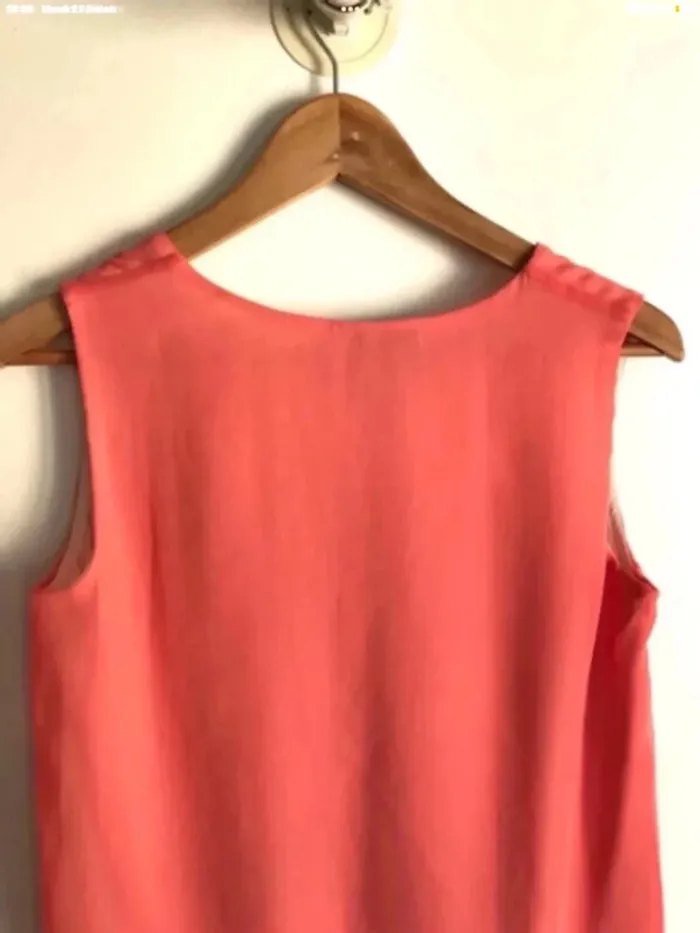 Haut corail sans manches Mango taille 34 - photo numéro 6