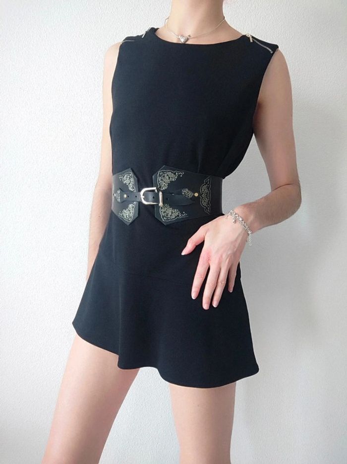 Robe tennis noir doré y2k - 38/M à 40/L