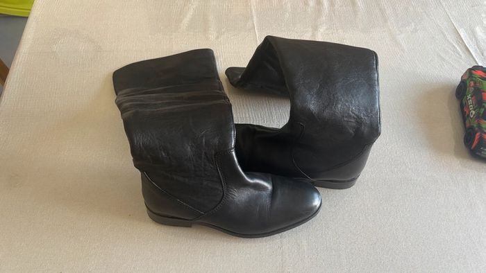 🖤 Bottes en cuir noir Megis 🖤 - photo numéro 3