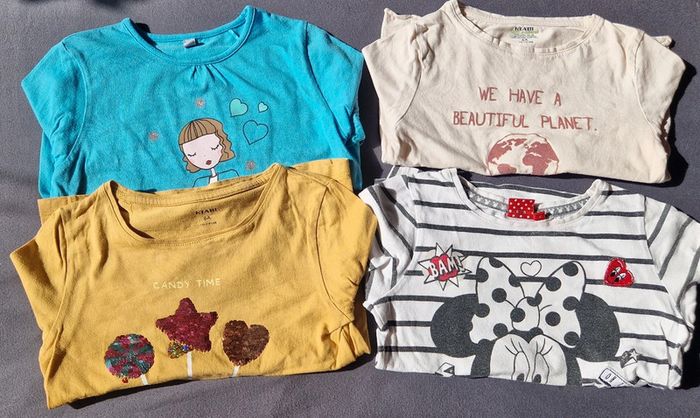 Lot de 4 tshirts manches longues taille 116cm 6 ans