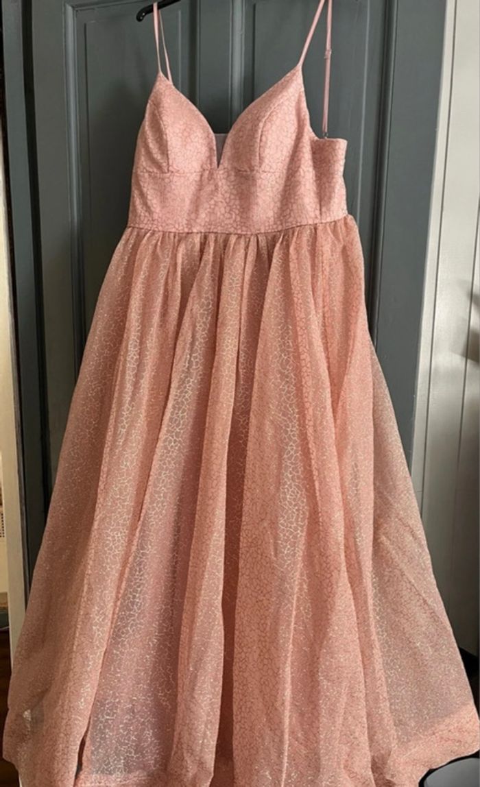 robe rose pailletée