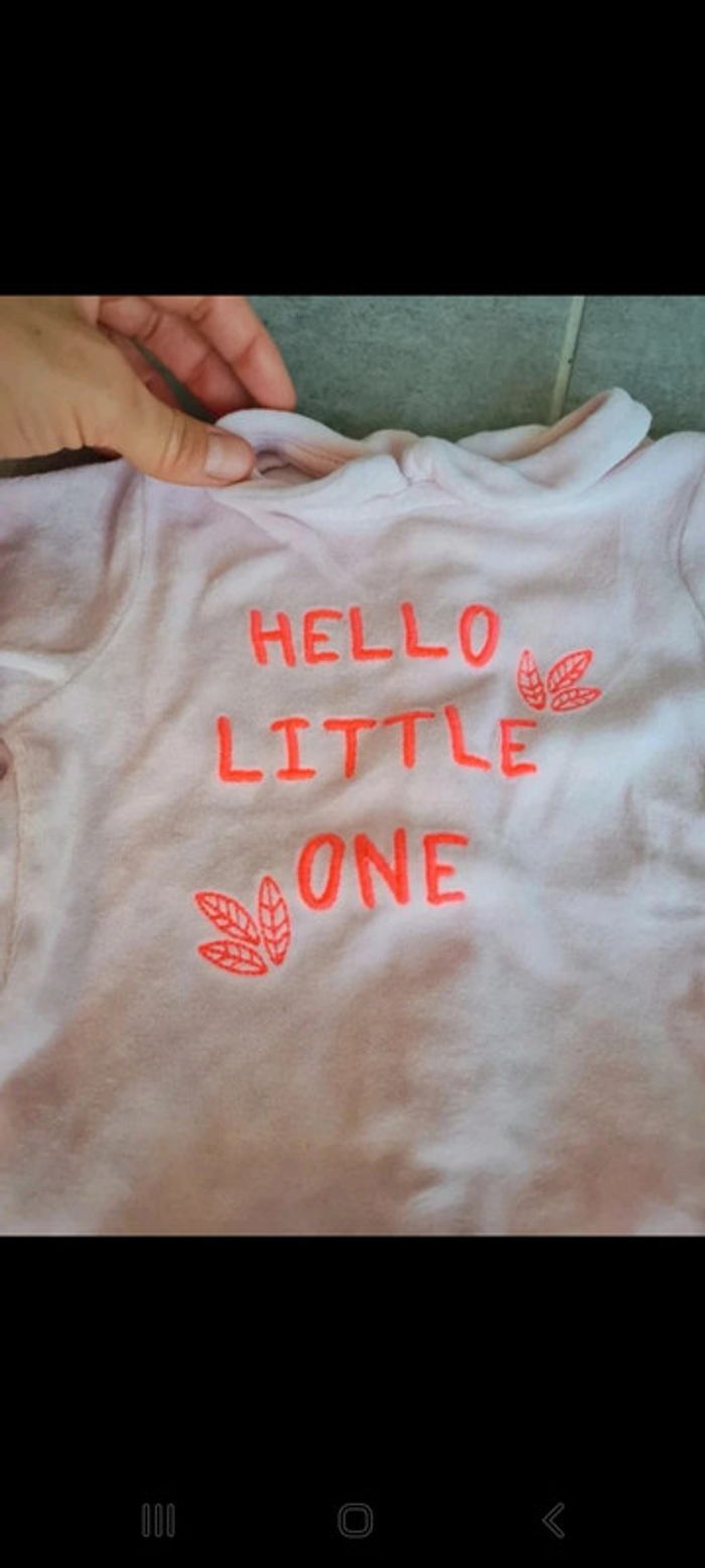 Pyjama fille chaud en velours 6 mois - photo numéro 2