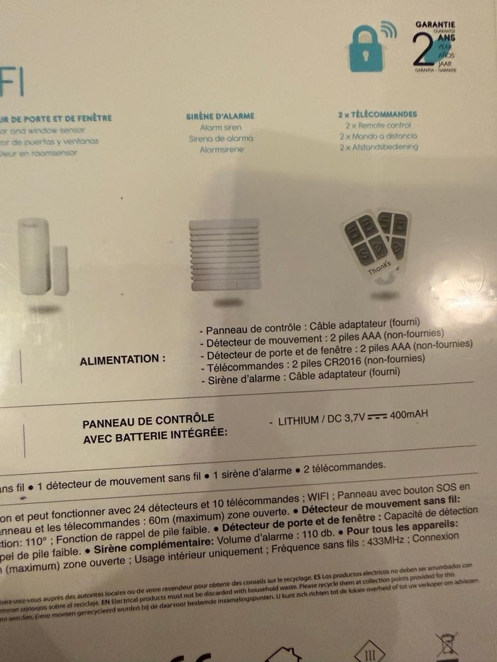 Kit d'Alarme Connecté Wi-Fi - Thank's Neuf - photo numéro 8