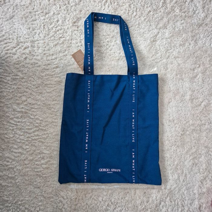 Tote bag neuf avec étiquette bleu marine - Giorgio Armani - photo numéro 3