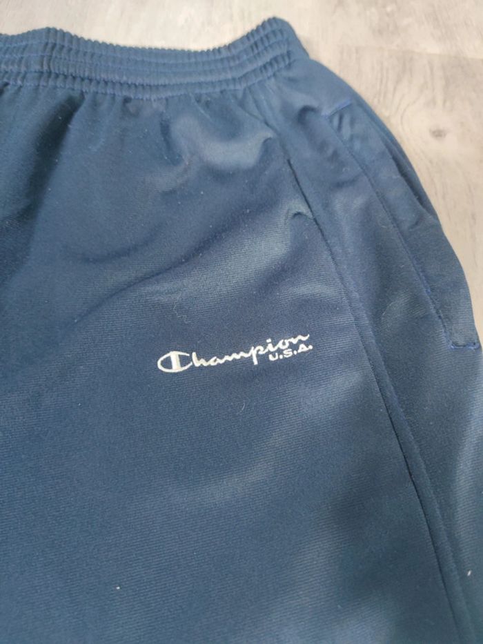 Ensemble Survêtement Champion U.S.A. Vintage Bleu Marine Logo Brodé Blanc Taille M Homme - photo numéro 12